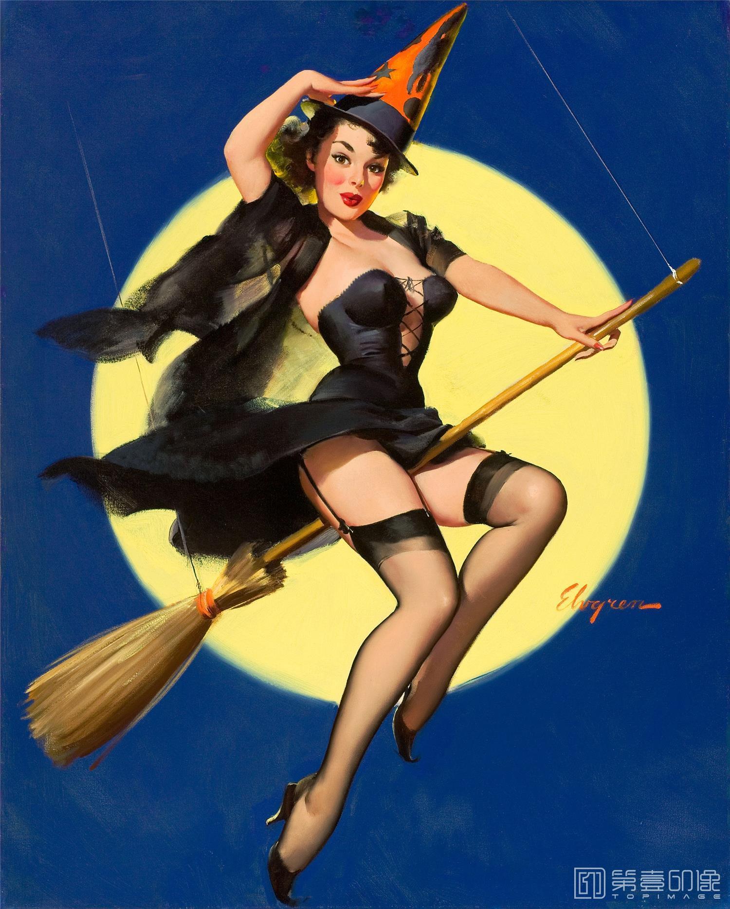 油画-吉尔·艾尔夫格雷恩 Gil Elvgren 作品集-116
